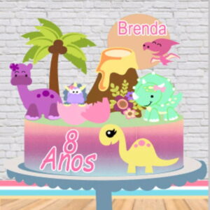 ARQUIVO DE CORTE TOPO DE BOLO DINOSSAURO DINO CAMADAS #2310