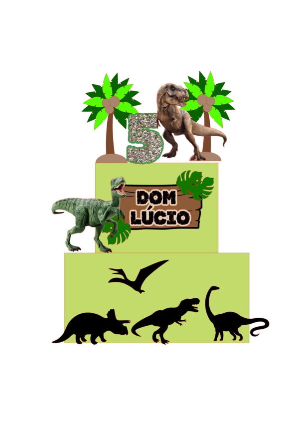 ARQUIVO DE CORTE TOPO DE BOLO dinossauro jurassic