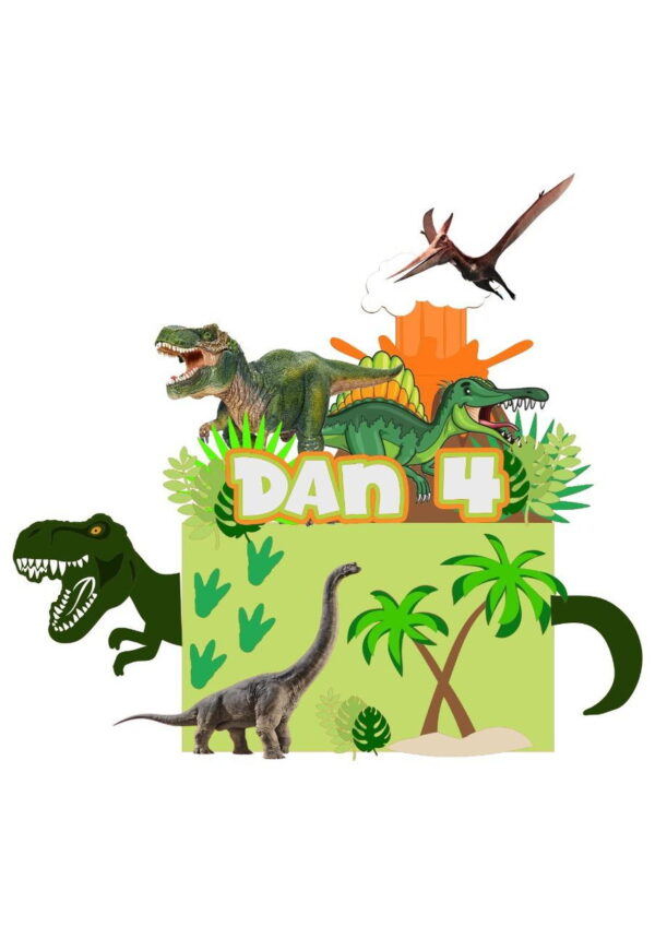 ARQUIVO DE CORTE TOPO DE BOLO dinossauro jurassic + Brinde