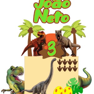 Arquivo de Corte Topo de Bolo Dinossauro Jurassic Park