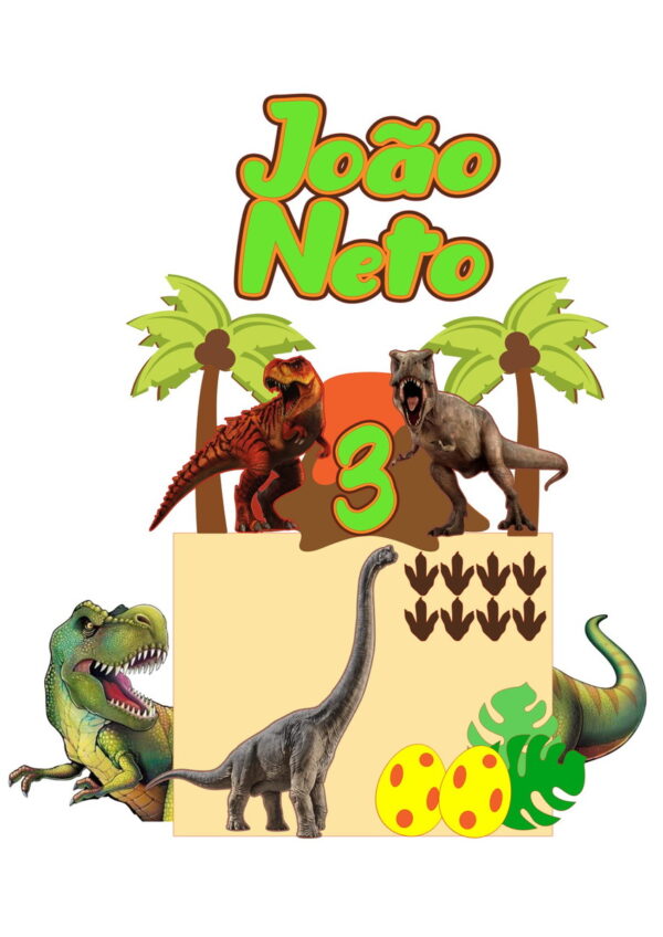 Arquivo de Corte Topo de Bolo Dinossauro Jurassic Park