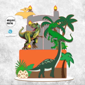 Arquivo de Corte Topo de Bolo Dinossauro Jurassic Park