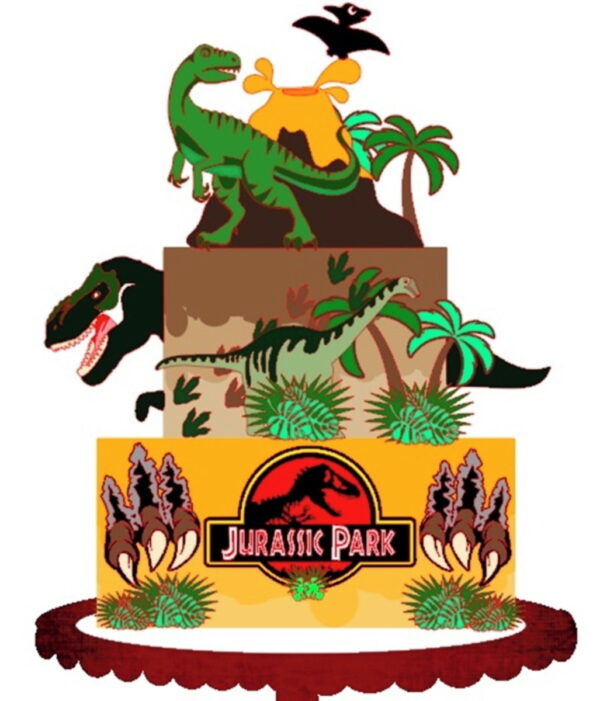 Arquivo de Corte Topo de Bolo Dinossauro