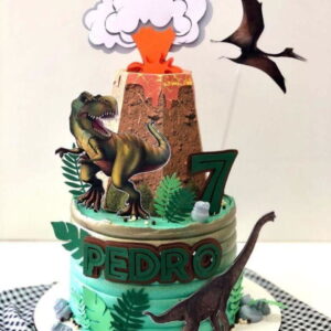 Arquivo de Corte Topo de Bolo Dinossauro 4
