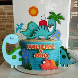 Arquivo de Corte Topo de Bolo Dinossauro Studio+brinde