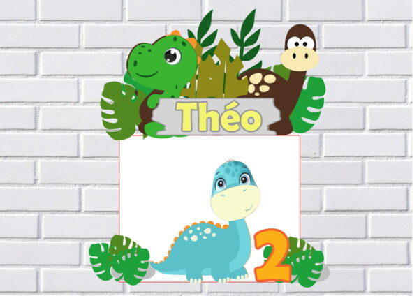 Arquivo de Corte Topo de Bolo Dinossauro Studio 003