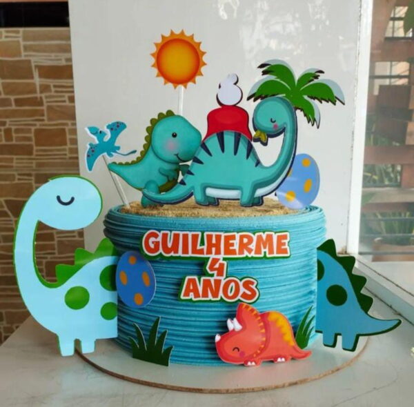 Arquivo de Corte Topo de Bolo Dinossauro Studio