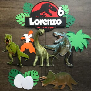 Arquivo de corte Topo de Bolo Dinossauro + BRINDES