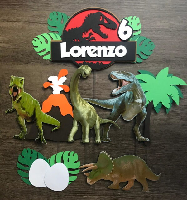 Arquivo de corte Topo de Bolo Dinossauro + BRINDES