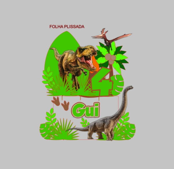 Arquivo de Corte Topo de Bolo Dinossauro