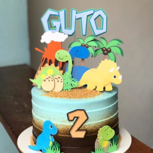 Arquivo de Corte Topo de Bolo Dinossauro