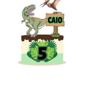 Arquivo de corte topo de bolo dinossauro