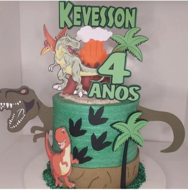 ARQUIVO DE CORTE TOPO DE BOLO DINOSSAURO