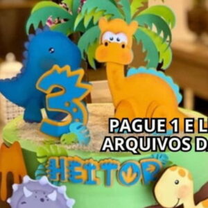 Arquivo de Corte - Topo de Bolo Dinossauro