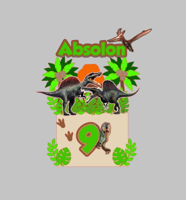 Arquivo de Corte Topo de Bolo Dinossauro