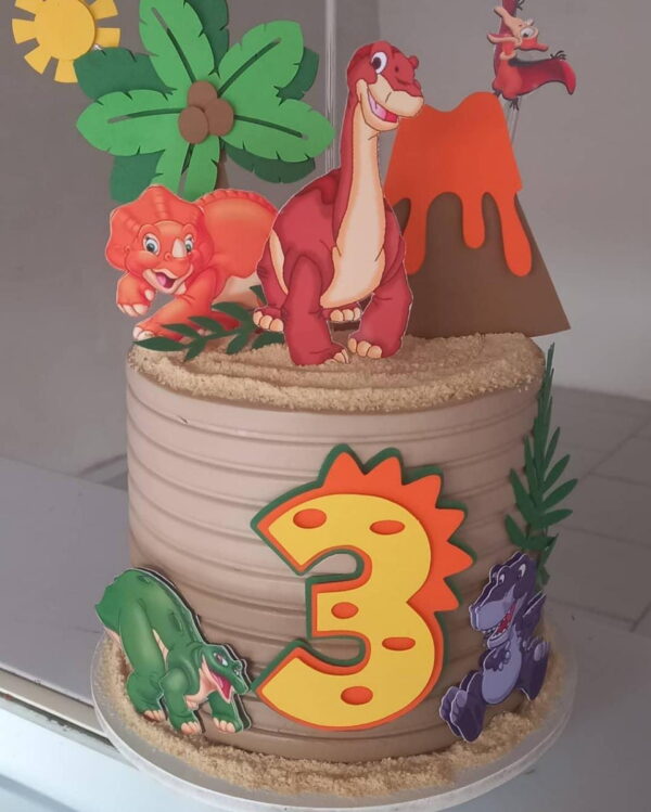 Arquivo de Corte Topo de Bolo Dinossauro Vale Encantado - Image 3