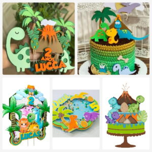 Arquivo de Corte Topo de Bolo Dinossauros 3 + Brinde