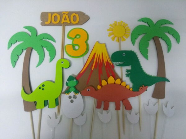 Arquivo de corte topo de bolo Dinossauros