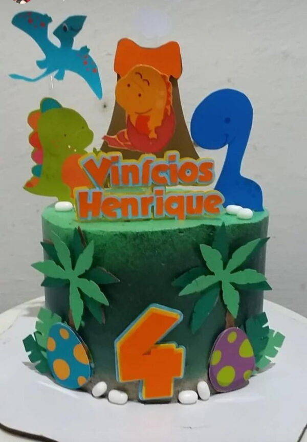 Arquivo de Corte Topo de Bolo Dinossauros Baby 3