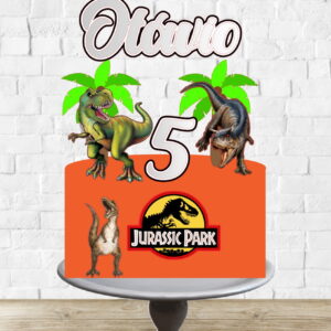 Arquivo de Corte Topo de Bolo Dinossauros Jurassic