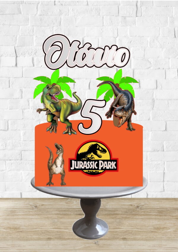 Arquivo de Corte Topo de Bolo Dinossauros Jurassic