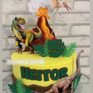 Arquivo de corte Topo de Bolo Dinossauros