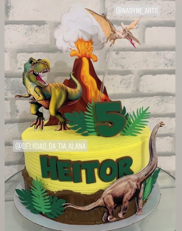 Arquivo de corte Topo de Bolo Dinossauros