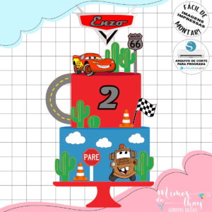 Arquivo de Corte: Topo de Bolo Disney Carros 009