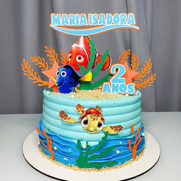 Arquivo de corte topo de bolo Dory/Nemo