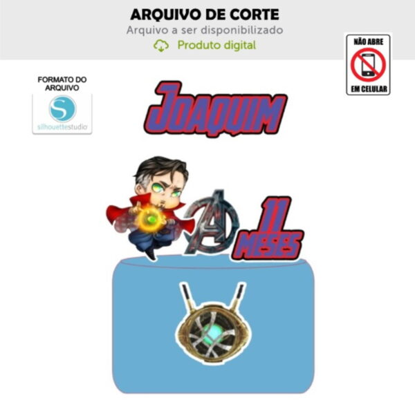 Arquivo de Corte Topo de Bolo Dr Estranho
