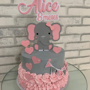 Arquivo De Corte Topo De Bolo Elefante Menina