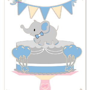 Arquivo de Corte Topo de Bolo Elefante menino Studio
