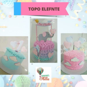 Arquivo de corte topo de bolo elefantes