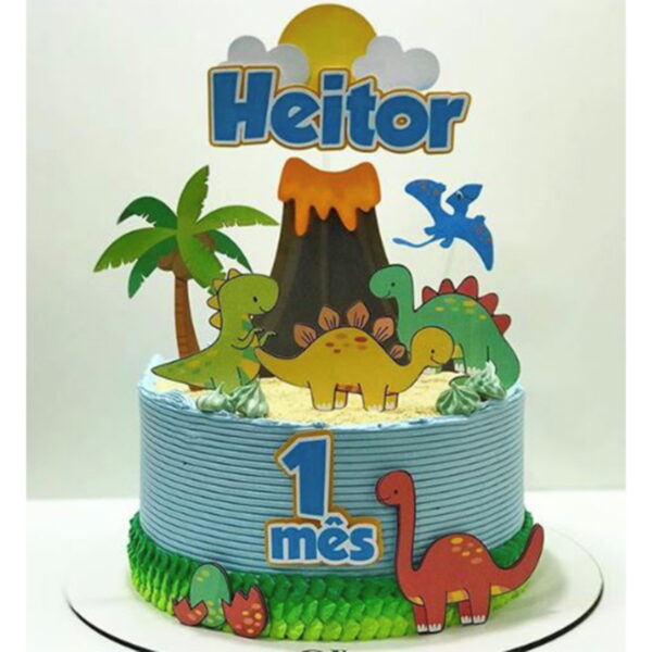 Arquivo De Corte Topo De Bolo Dinossauro
