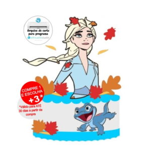 Arquivo de Corte Topo de Bolo Elsa - Frozen
