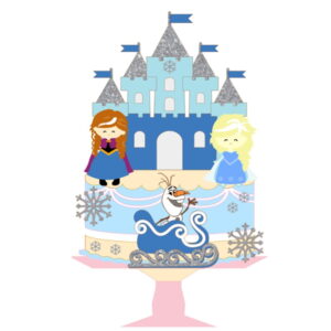 Arquivo de Corte Topo de Bolo em Camadas Frozen