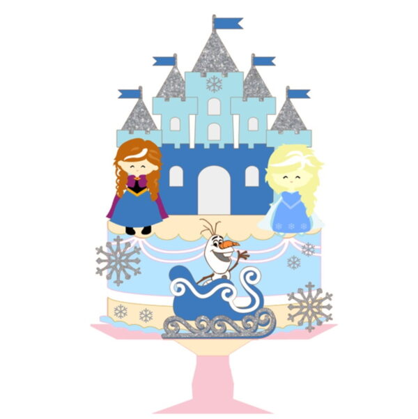 Arquivo de Corte Topo de Bolo em Camadas Frozen