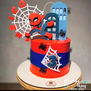 Arquivo de Corte: Topo de Bolo em Camadas Homem Aranha 007