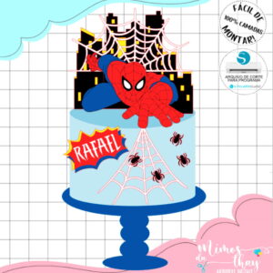 Arquivo de Corte: Topo de Bolo em Camadas Homem Aranha 009