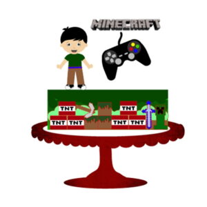 Arquivo de Corte Topo de Bolo em Camadas Minecraft