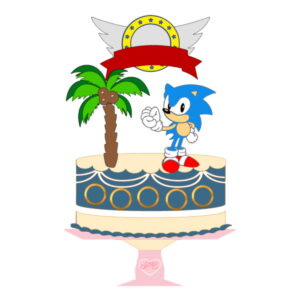 Arquivo de Corte - Topo de Bolo Em Camadas Sonic - Cod 50