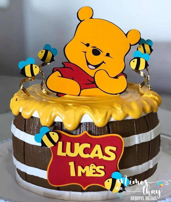 Arquivo de Corte: Topo de Bolo em Camadas Ursinho Pooh 010