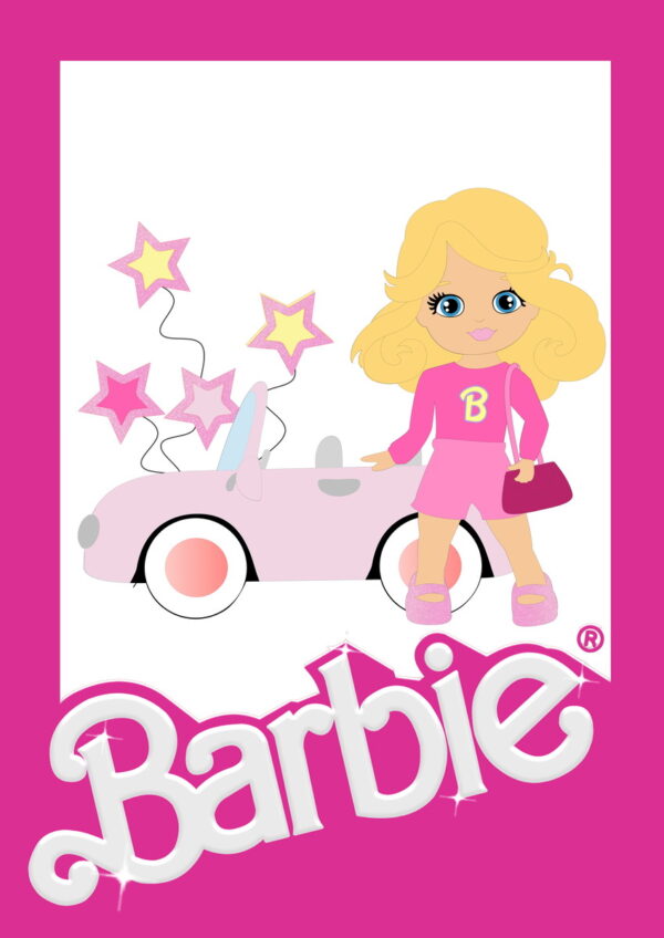 Arquivo de Corte Topo de Bolo Festa Barbie - Image 2