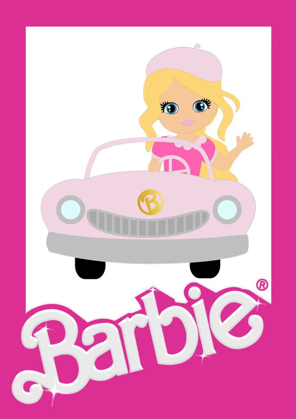Arquivo de Corte Topo de Bolo Festa Barbie - Image 3