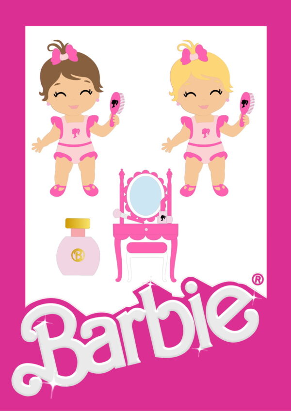 Arquivo de Corte Topo de Bolo Festa Barbie - Image 5