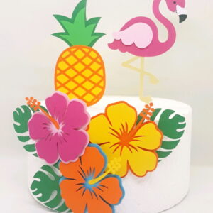 Arquivo de Corte Topo de Bolo Flamingo Tropical Studio