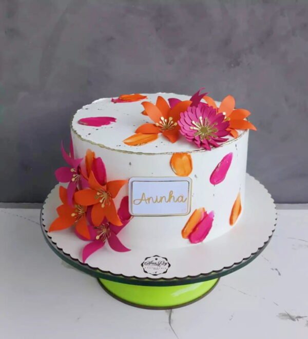 Arquivo de Corte Topo de Bolo Lírios e Flores