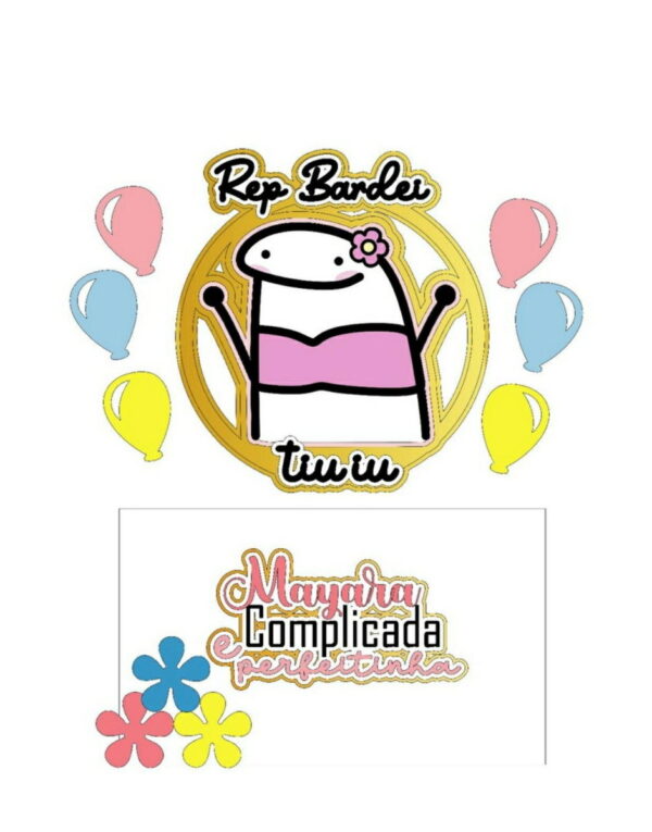 Arquivo de Corte Topo de Bolo Flork Complicada e Perfeitinha - Image 3