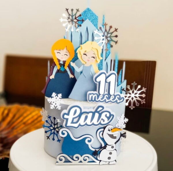 Arquivo de corte topo de bolo - Frozen 001 (CAMADAS) - Imagem 2