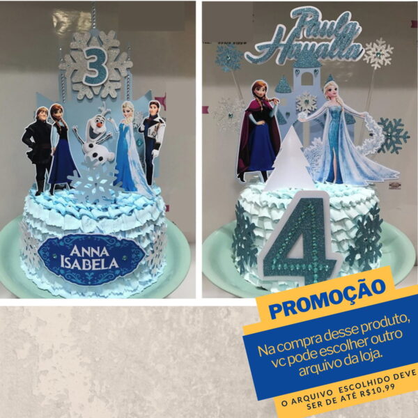 Arquivo de corte topo de bolo frozen -006